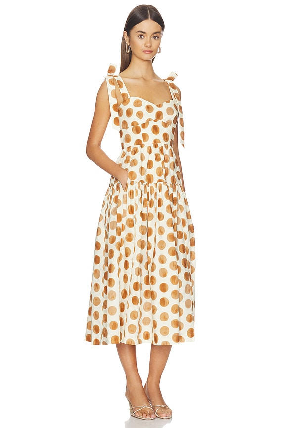 view 2 of 3 Faiza Dress in Celeste Spot Ginger