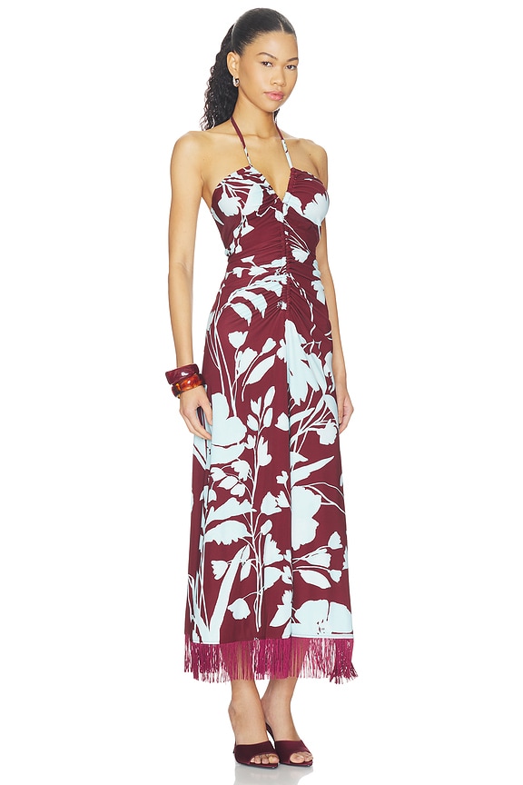 view 2 of 3 Shelter Island Maxi Dress in Botanic Maroon