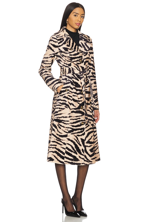 view 2 of 3 Karlie Trench in Zebra Blush