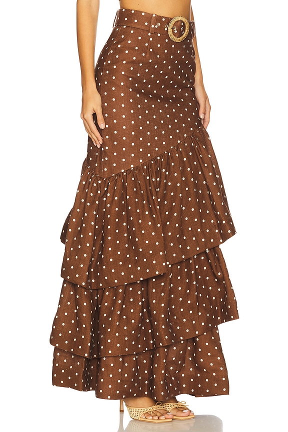 view 2 of 6 PRIYA 맥시 스커트 in Dots Khaki