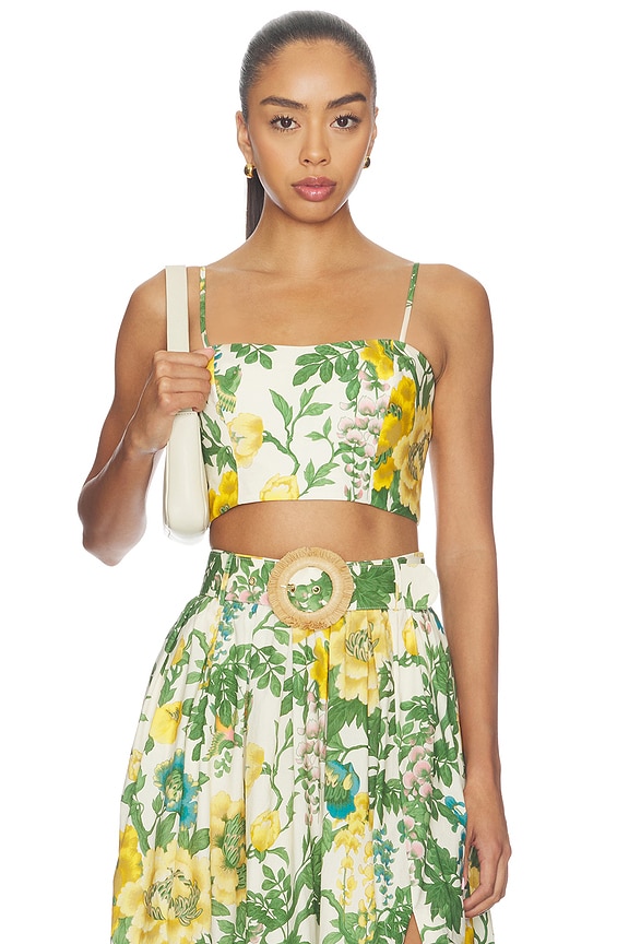 view 1 of 4 Seema Top in Flora Meadow Ivory