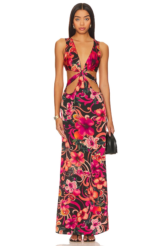 CIN CIN Vega Maxi Dress in Hibiscus Pink | REVOLVE