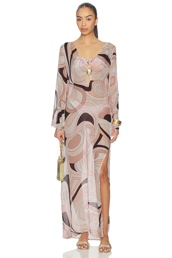 view 1 of 5 ROBE MAXI HOTLINE in Mars Beige