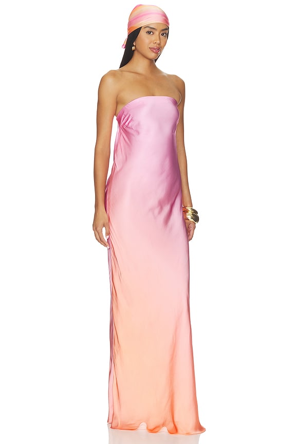 view 2 of 3 VESTIDO LENCERO LARGO SIN TIRANTES DUCHESS in Sorbet