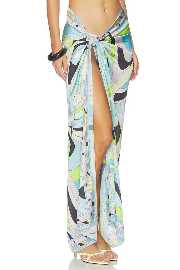 view 2 of 6 Long Scarf Skirt in Mars Blue