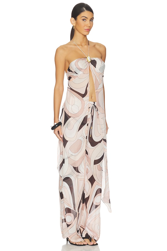 view 2 of 3 Coral Moonstone Drape Top in Mars Beige