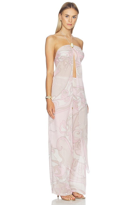 view 2 of 4 Coral Moonstone Drape Top in Deco Pink