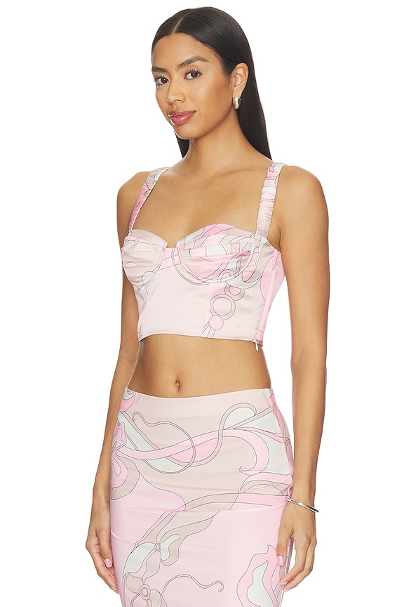 view 2 of 4 Astrid Bustier Top in Deco Pink