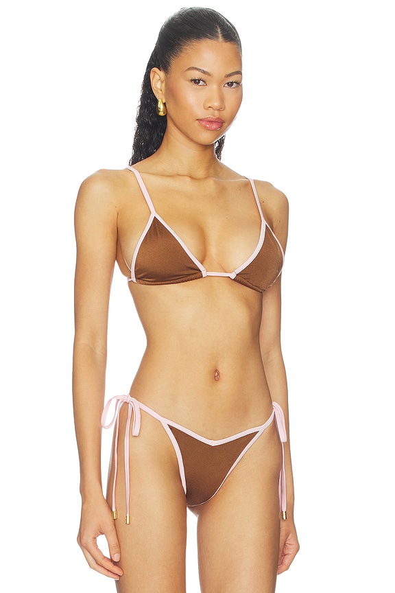 view 2 of 4 HAUT DE MAILLOT DE BAIN TRIANGLE THRILLS in Mocha