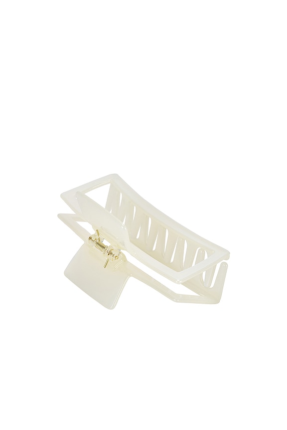 view 2 of 3 Amore Hair Clip in White Gloss