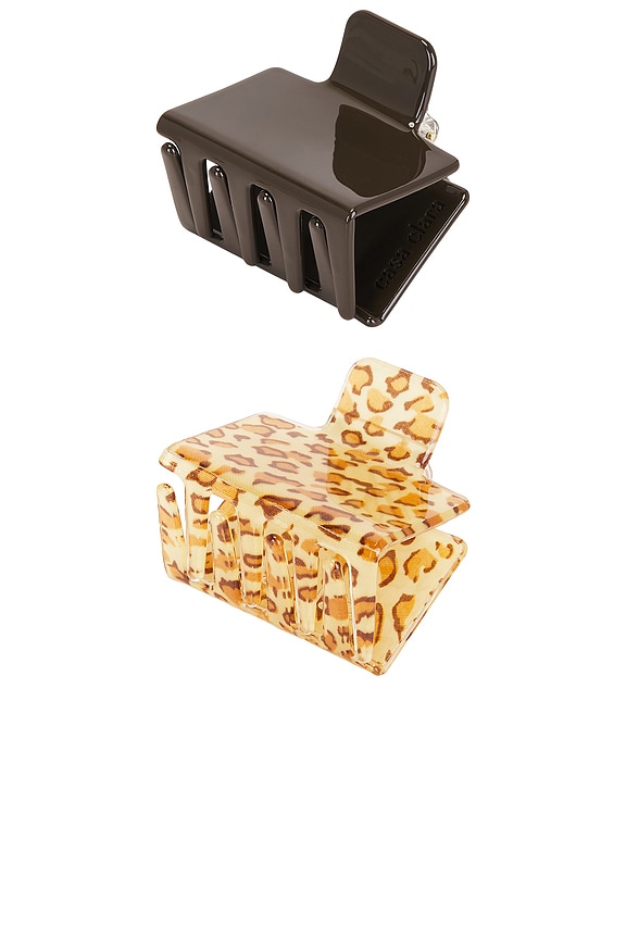 view 1 of 3 PIA ヘアクリップ in Cheetah & Brown