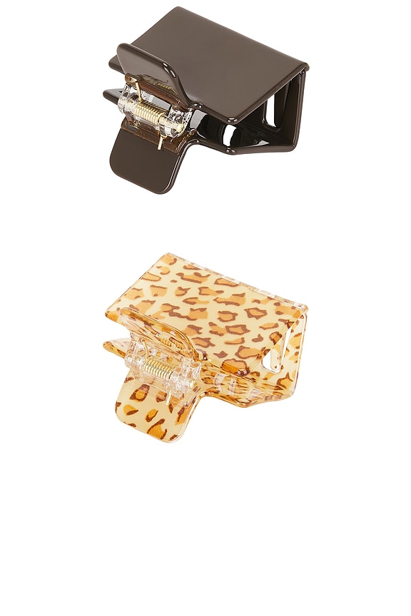 view 2 of 3 PIA ヘアクリップ in Cheetah & Brown