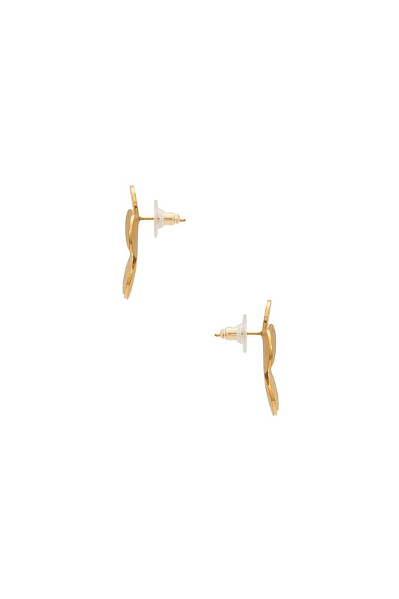 view 2 of 2 PENDIENTES DE FLORES in Flora Gold