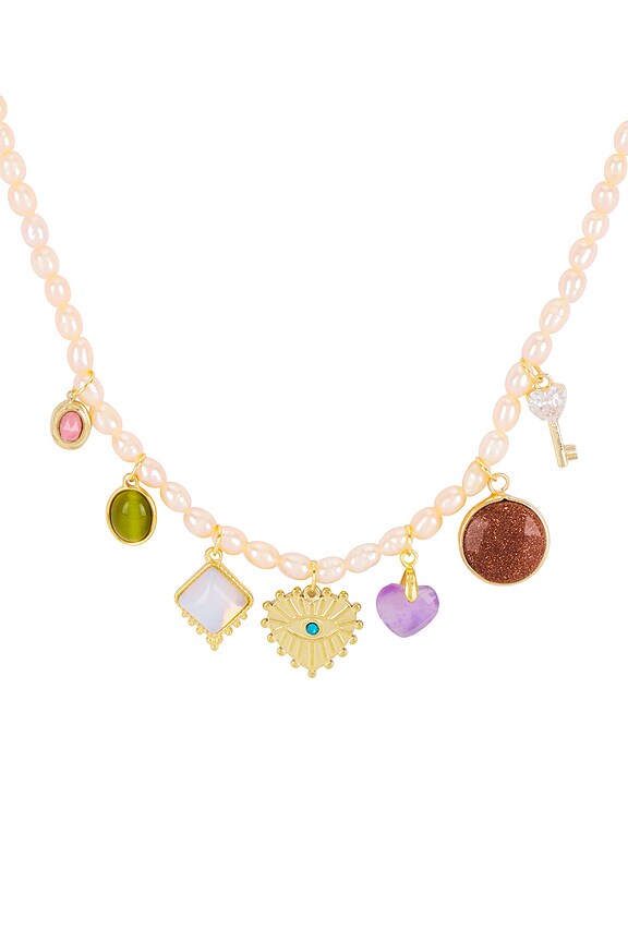 view 2 of 2 ОЖЕРЕЛЬЕ INDIE in Peach Pearl