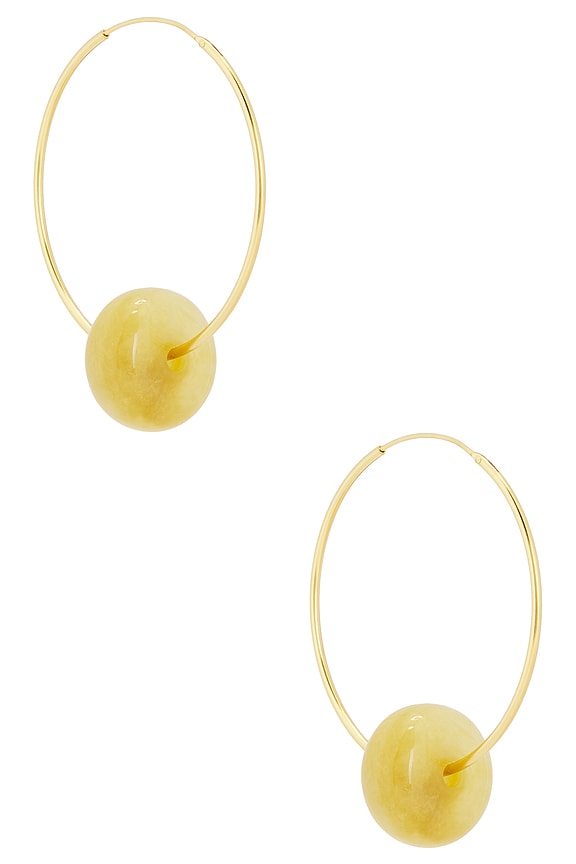 view 1 of 3 Boheme Hoop Earrings in Chartreuse