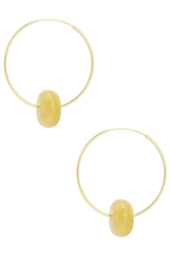 view 2 of 3 Boheme Hoop Earrings in Chartreuse