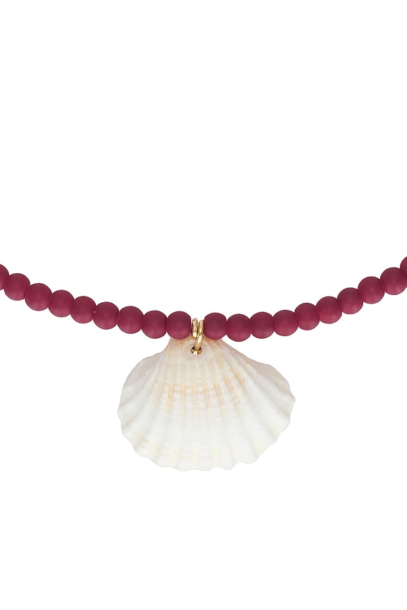 view 2 of 2 COLLIER AVEC PERLES HALLIE in Red Rose