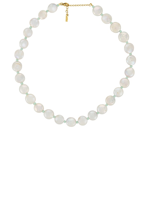 view 1 of 3 Pointelle Necklace in Pearl Sky