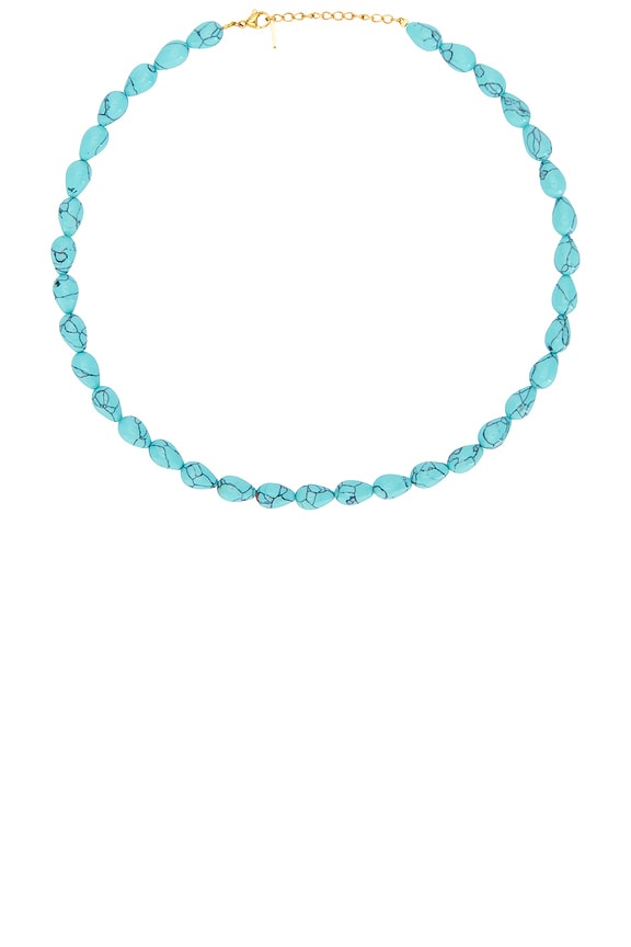 view 1 of 2 COLLIER AVEC PERLES AQUARIUS in Turquoise