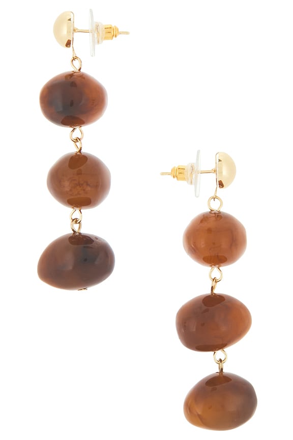 view 2 of 2 PENDIENTES LARGOS TERRA MAR in Stone