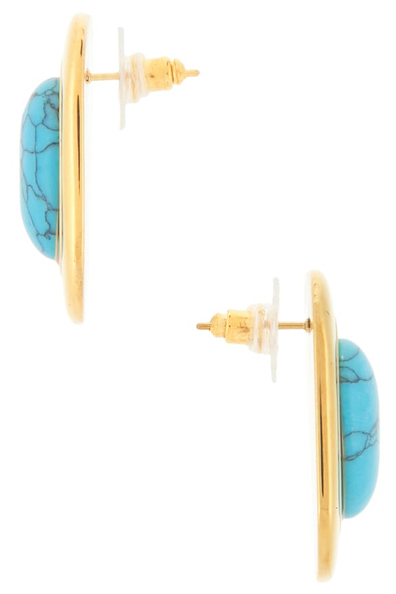view 2 of 2 PENDIENTES DE TACHUELA SKYLARK in Turquoise