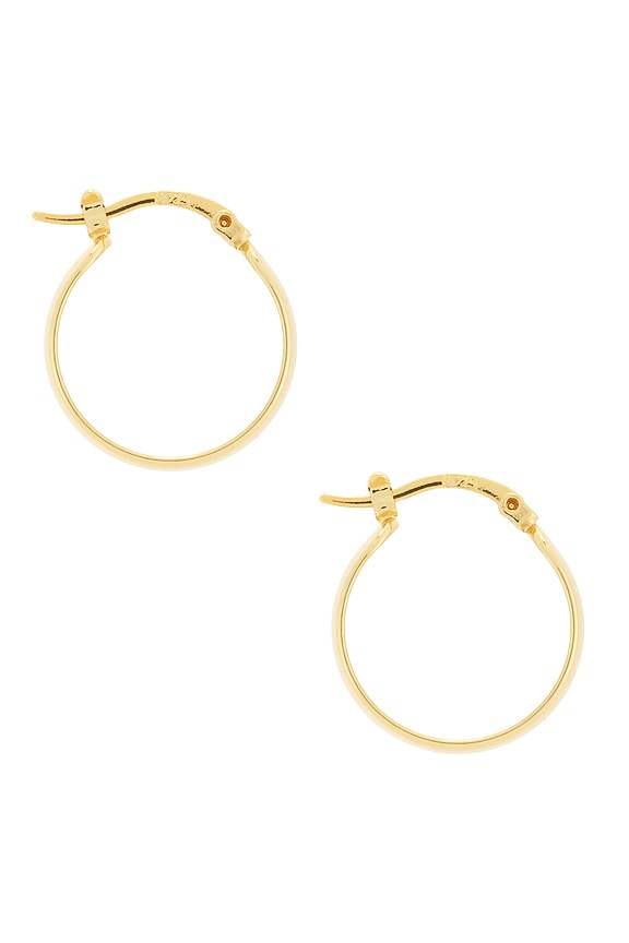 view 2 of 3 Chenille Hoop Earrings in Gold