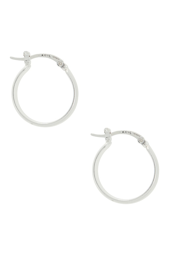view 2 of 3 Chenille Hoop Earrings in Silver