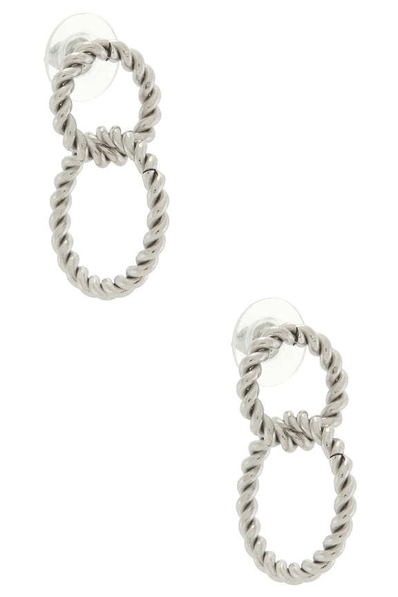 view 2 of 3 Lune Drop Earrings in Silver