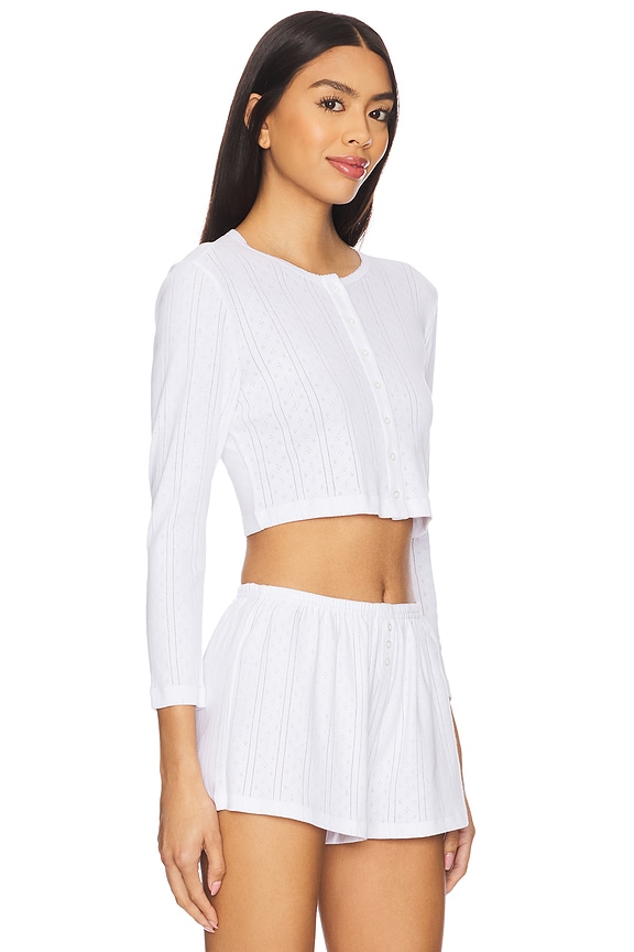 view 2 of 4 The Cropped Cardi in White