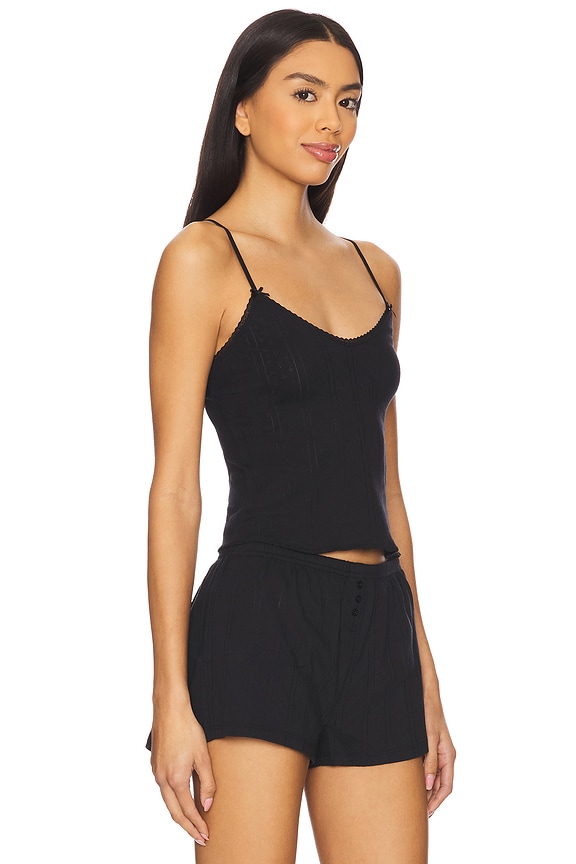 view 2 of 4 The Long Cami Top in Black