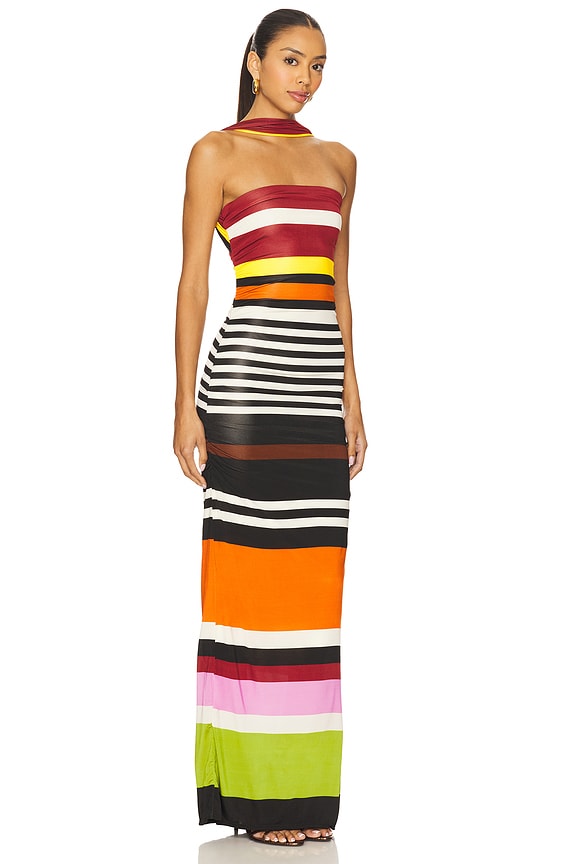 view 2 of 3 ROBE MAXI ORNELLA in Agave Bw