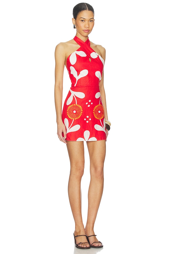 view 2 of 3 Veneta Dress in Giardino Carmin