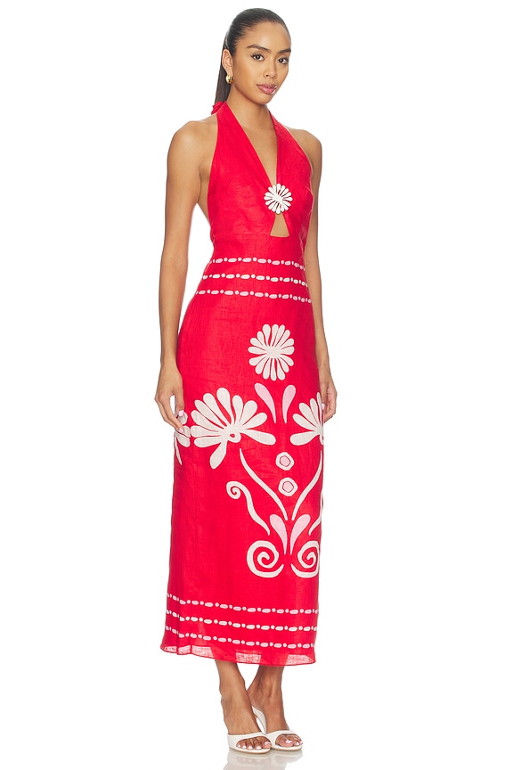 view 2 of 4 VESTIDO ORLY in Aiuolecarmin