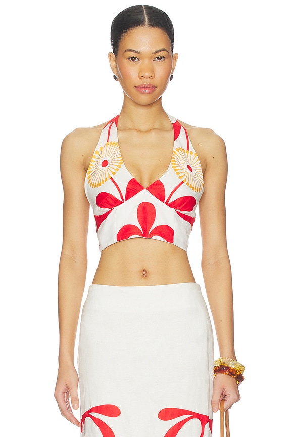 view 1 of 4 Olivia Top in Giardino Ivory