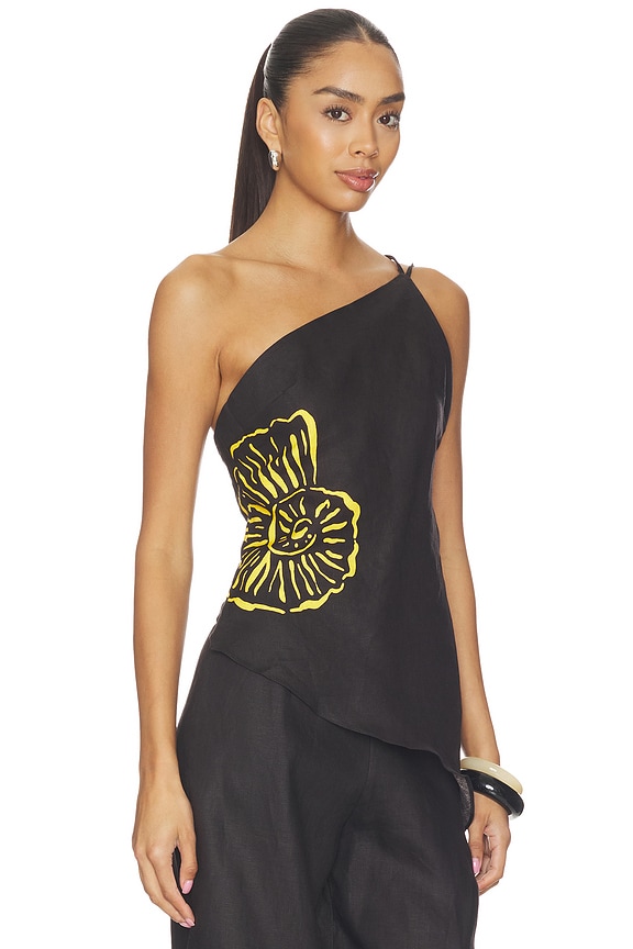 view 2 of 5 Zharit Top in Calicobw Black & White