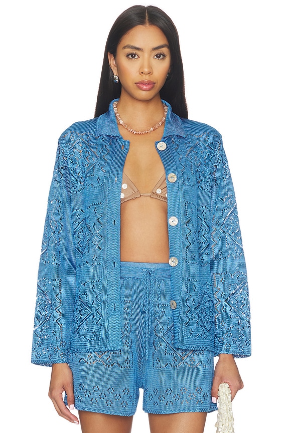 view 1 of 5 Handkerchief Long Sleeve Shirt in Washed Cobalt
