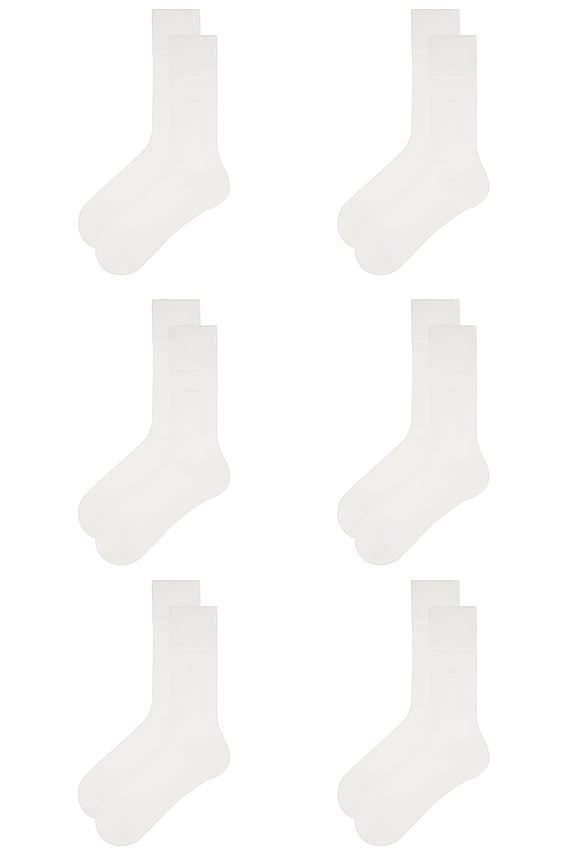 view 2 of 2 6 X Cotton Socks in White