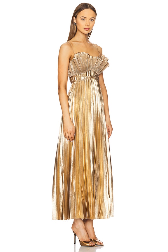 view 2 of 3 Sanna Maxi Dress in Metallic Gold