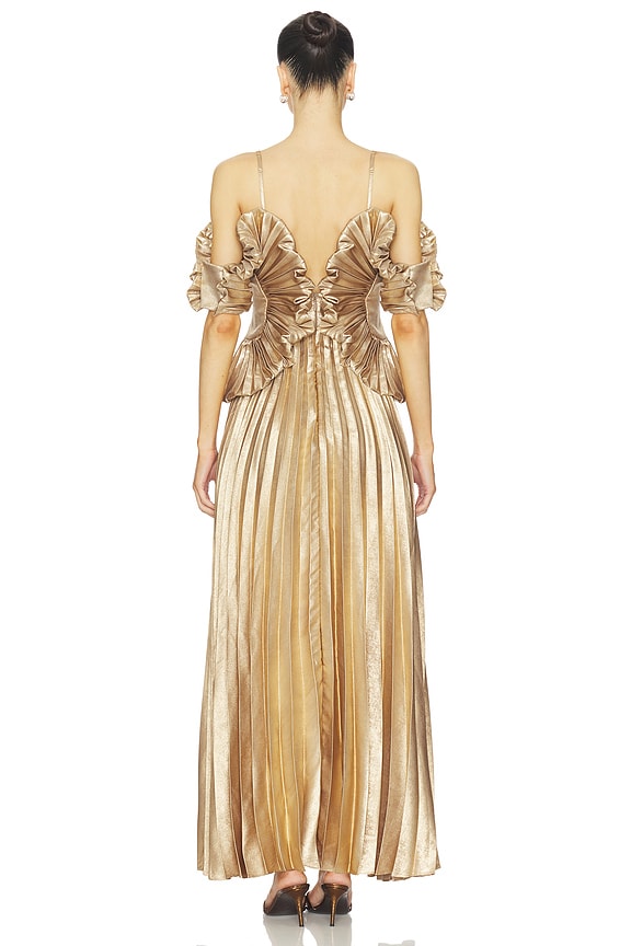 american apparel gold dress Acler Hillsome Maxi in Sleeve Type:CAMI