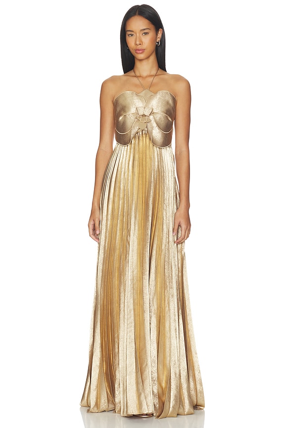 view 1 of 4 MAXIVESTIDO PULLFORD in Gold