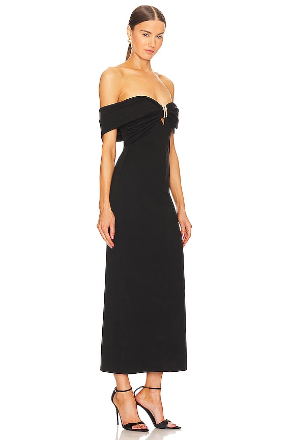 view 2 of 3 VESTIDO MIDI ALBERTON in Black