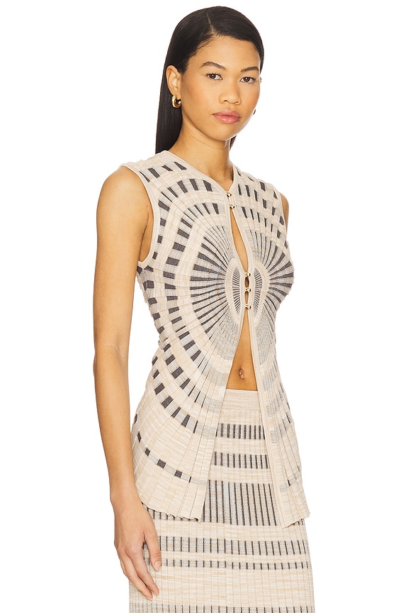 view 2 of 5 TOP SIN MANGAS RENDELL in Charcoal With Pewter