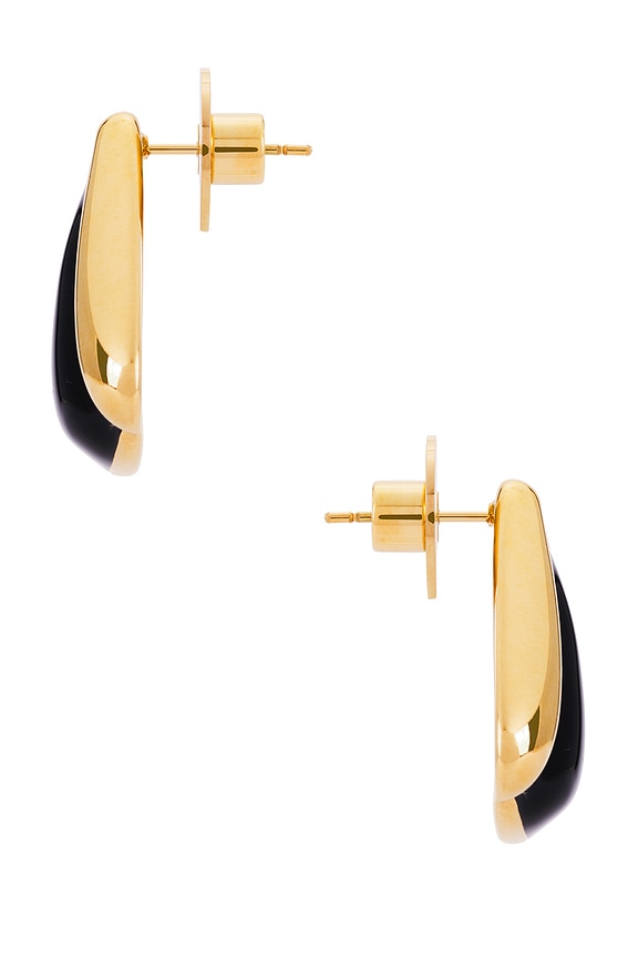 view 2 of 2 Aston Earrings in Gold & Onyx