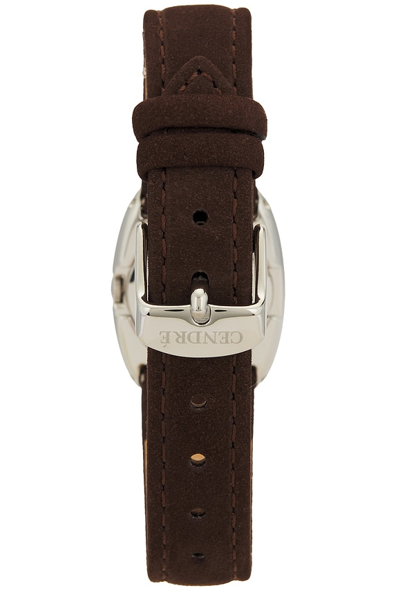 view 2 of 4 Bridgette Watch in Silver & Chocolate Suede
