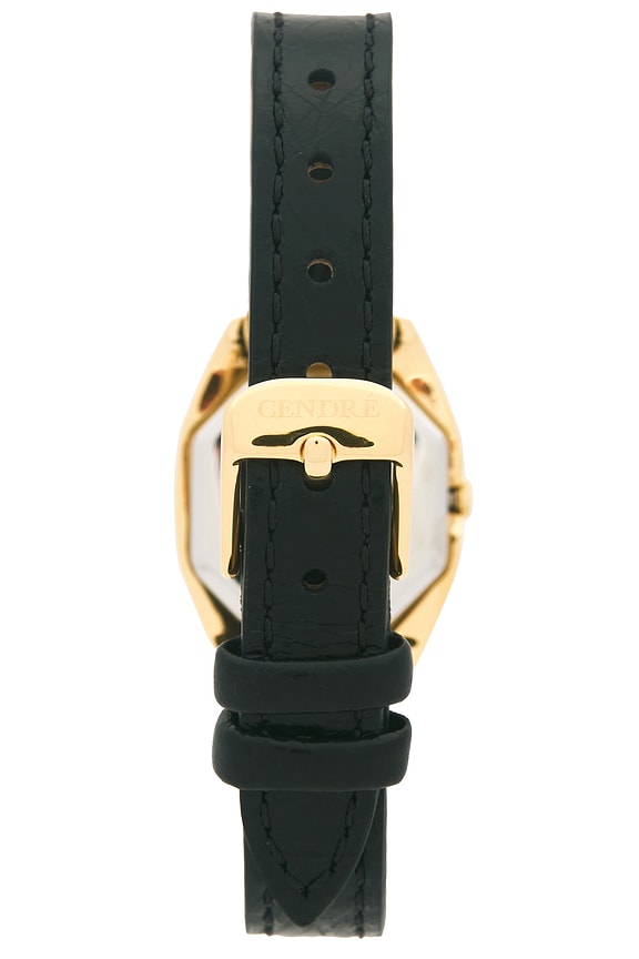 view 2 of 4 KENSINGTON 레더 워치 in White & Black Distressed