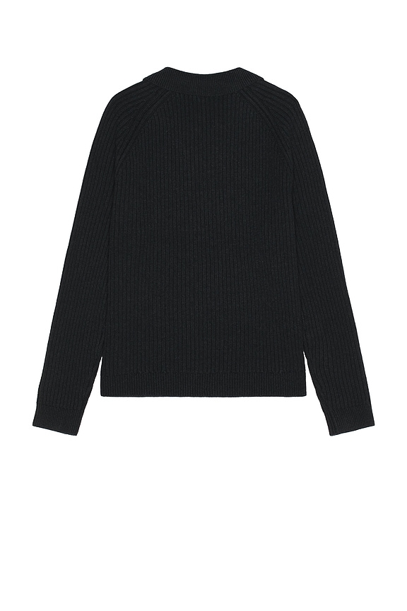 view 2 of 4 Oversized Chunky Quarter Zip Sweater in Black