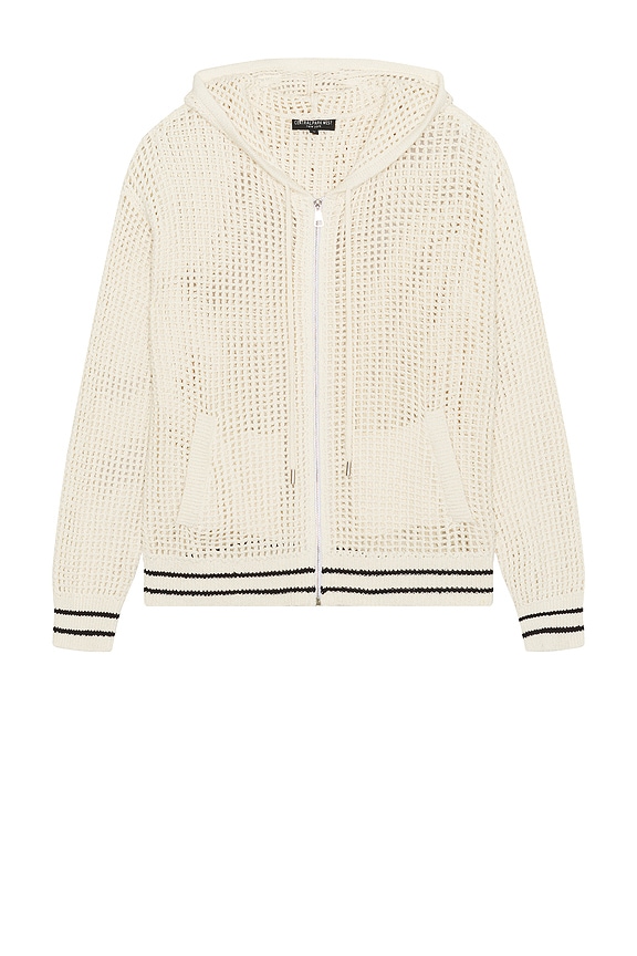 view 1 of 3 Waffle Stitch Hoodie in Ivory