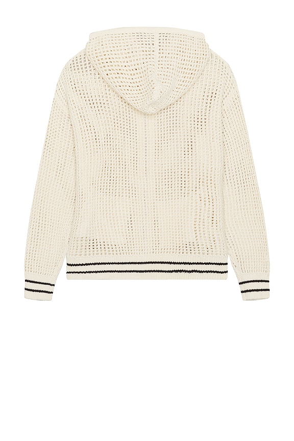 view 2 of 3 Waffle Stitch Hoodie in Ivory