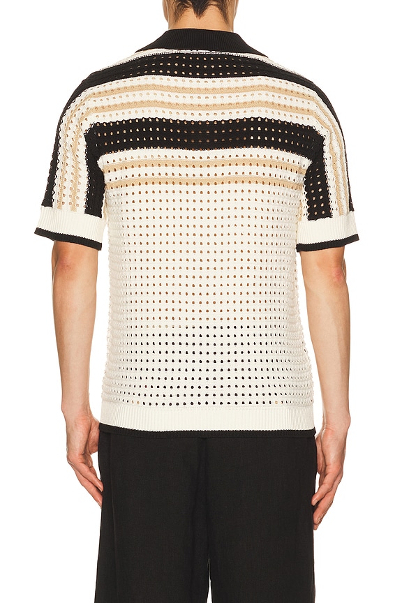 view 2 of 4 Anderson Striped Crochet Button Down Shirt in Neutral Combo