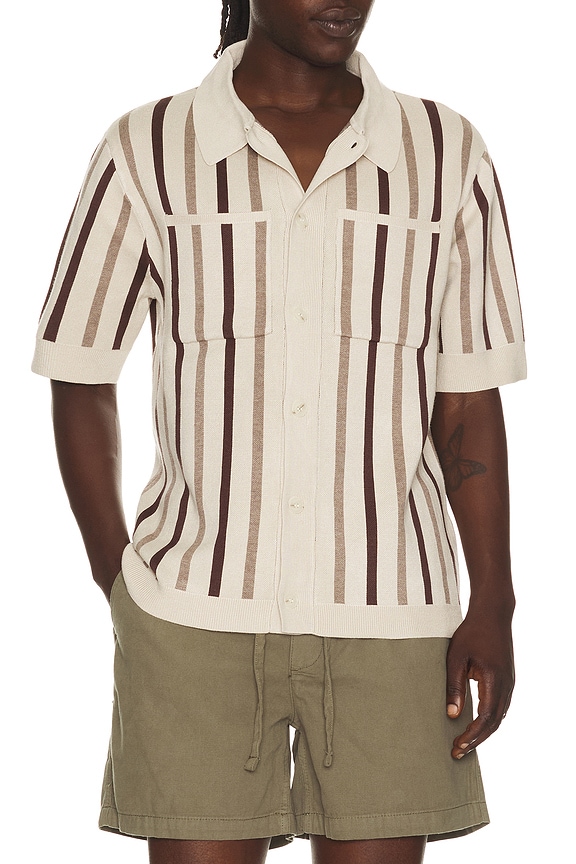 view 1 of 5 Rowan Striped Shirt in Ivory